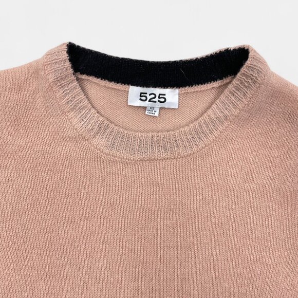525 Women's X-Small Pink Cashmere Sweater Short Sleeve Crew Neck Size XS - Picture 3 of 7